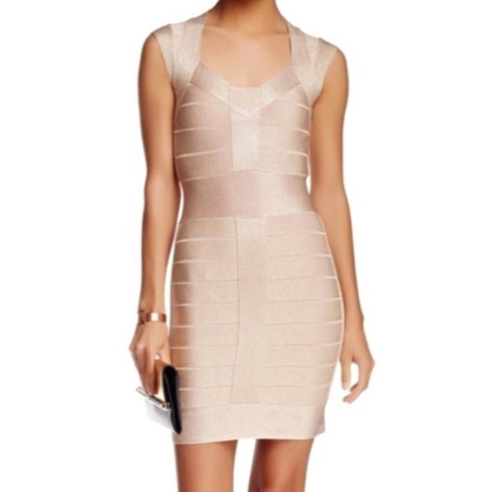 FRENCH CONNECTION Blush Bandage Bodycon Dress, Size 0